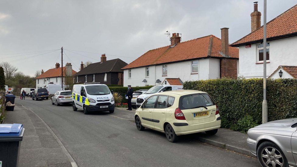 Police have cordoned off Julia James's home in Snowdown