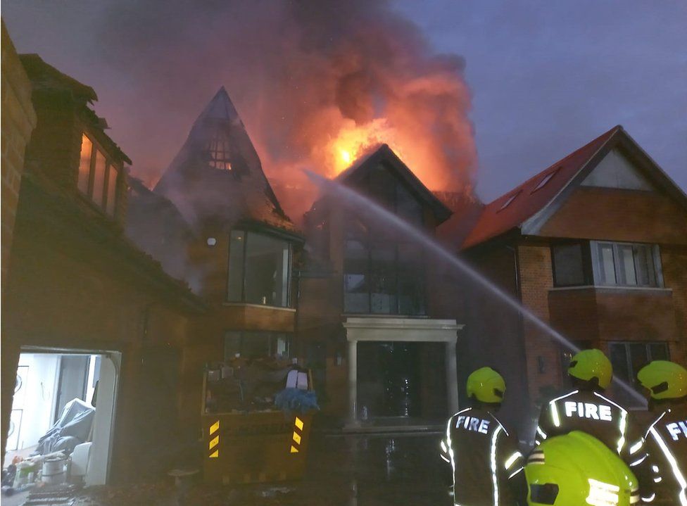 Orpington house on fire