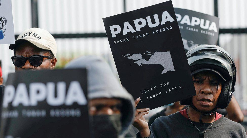Papuan demonstrators in Jakarta, 30 June 2022