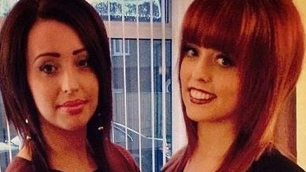 Chloe Gazzard (left) with her sister Hollie