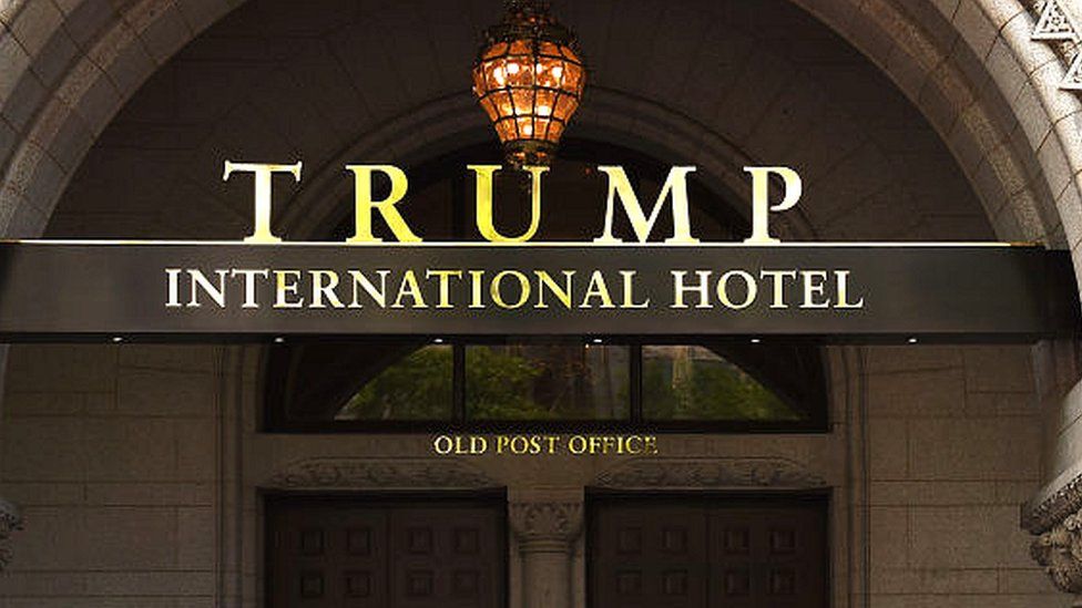 Trump hotel entrance