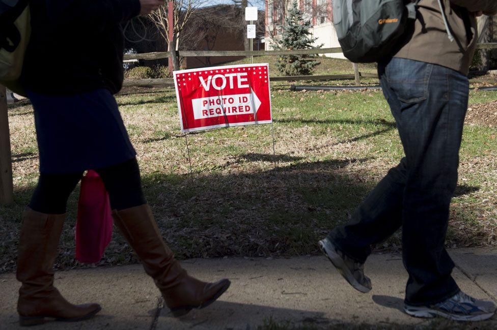 Voters in Arlington, Virginia
