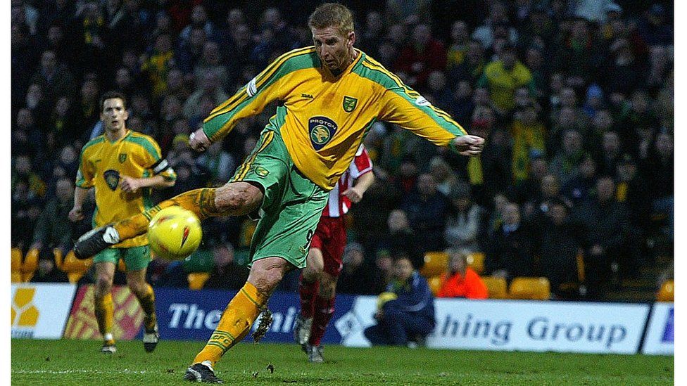 Norwich City striker Iwan Roberts