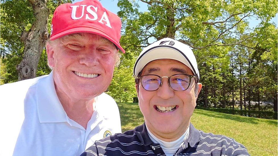 Donald Trump and Shinzo Abe