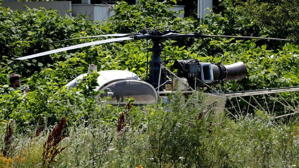 The commandeered helicopter was later found abandoned in Gonesse, north of Paris