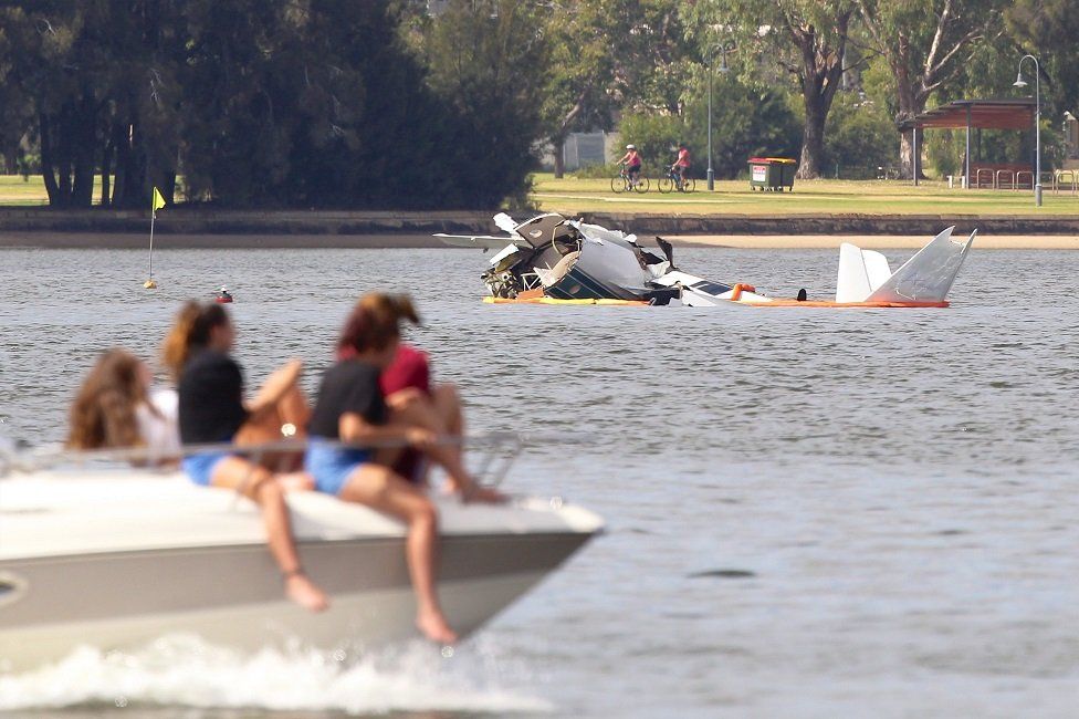 Two die in plane crash watched by Australia Day crowd BBC News