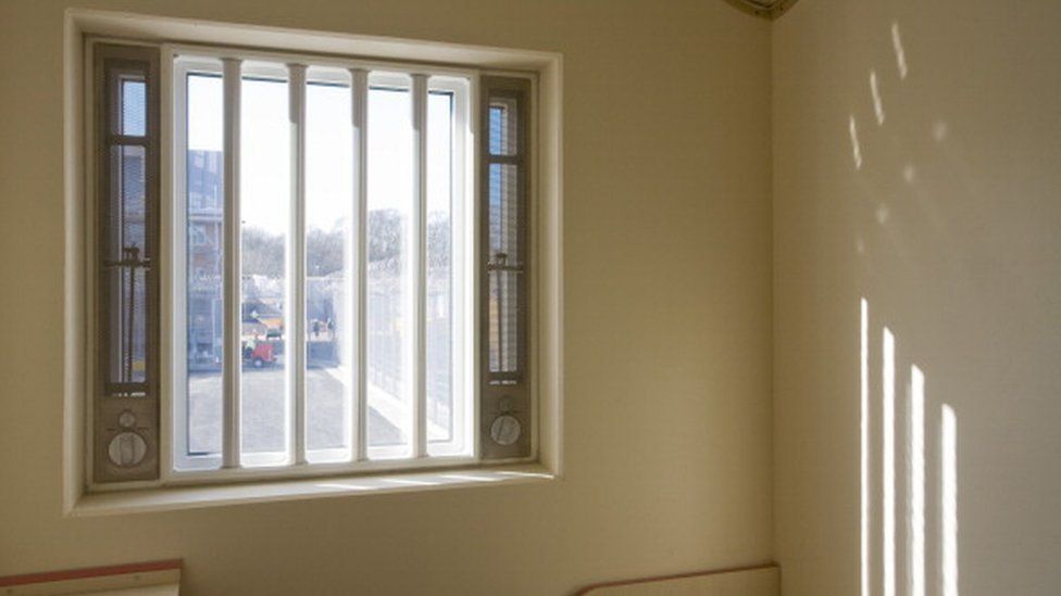 A prison cell window