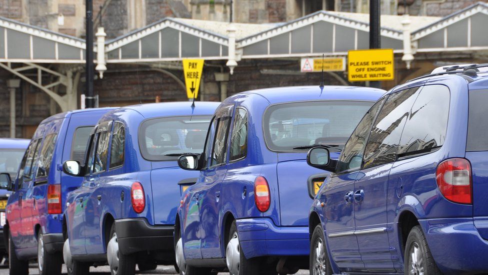 Taxis at Temple Meads station