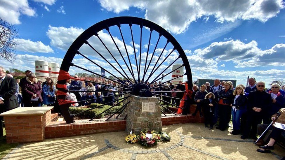 Whitwick Colliery disaster memorial, in Hugglescote, Leicestershire