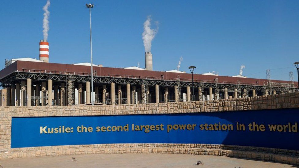 A general view of the Kusile Power Station, a coal-fired power plant located on the Hartbeesfontein Farm in eMalahleni on June 8, 2022