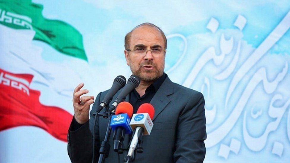 One of the hardliners challenging Mr Rouhani is Tehran Mayor Mohammad Baqer Qalibaf