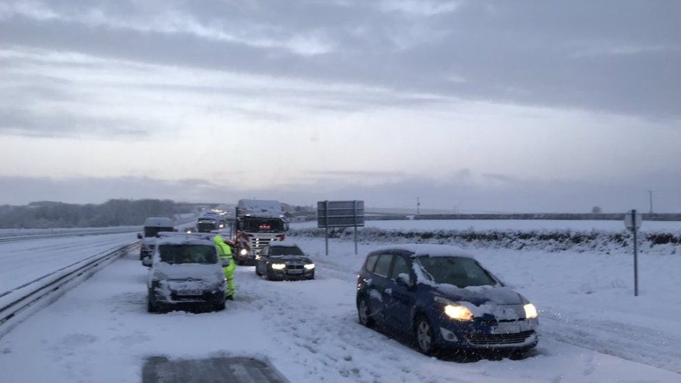 Drivers trapped on A30 in Cornwall
