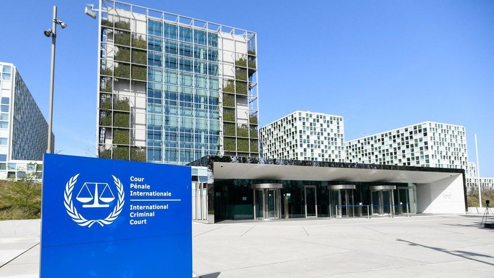 File photo showing the exterior of the International Criminal Court at The Hague, in the Netherlands (31 March 2021)