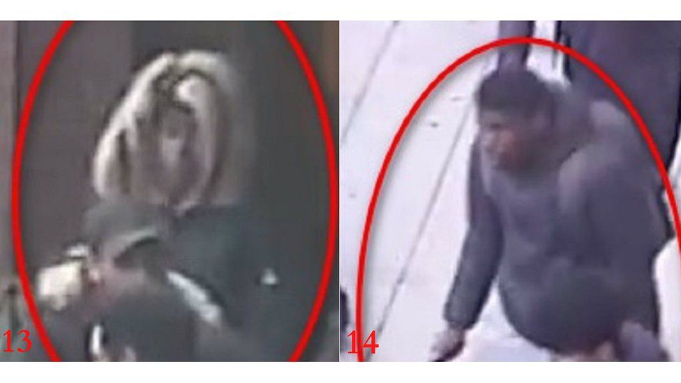 A collage of a further two possible suspects