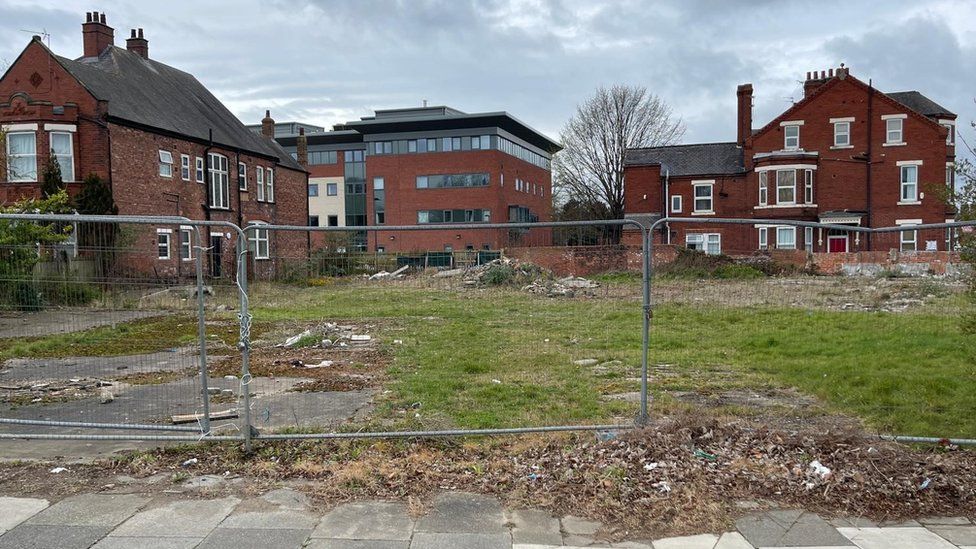 Site of planned mosque 7-9 Park Road North, Middlesbrough