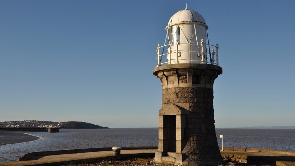 Lighthouse and Severn Estuary