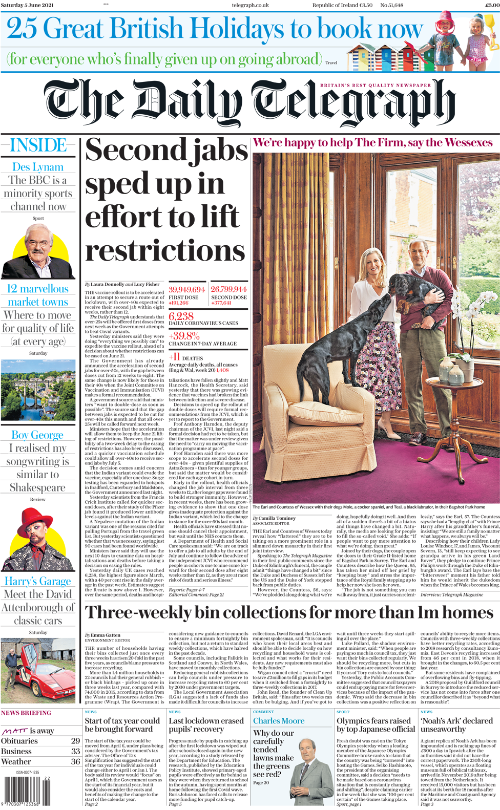 李文讀報 6月5日英國確診病例一周增加76