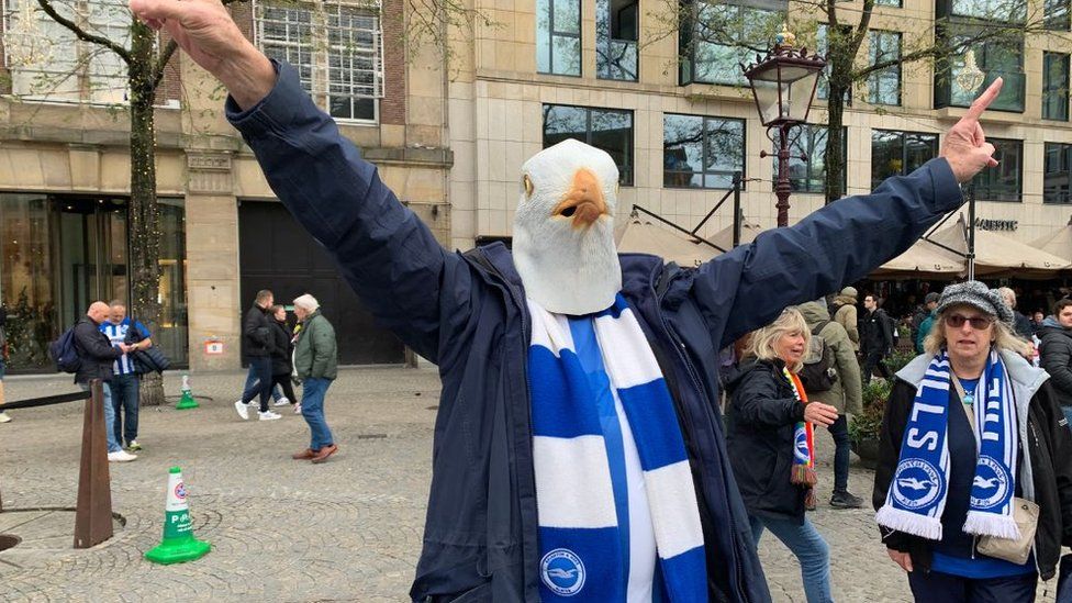 Albion fan dressed as a seagull