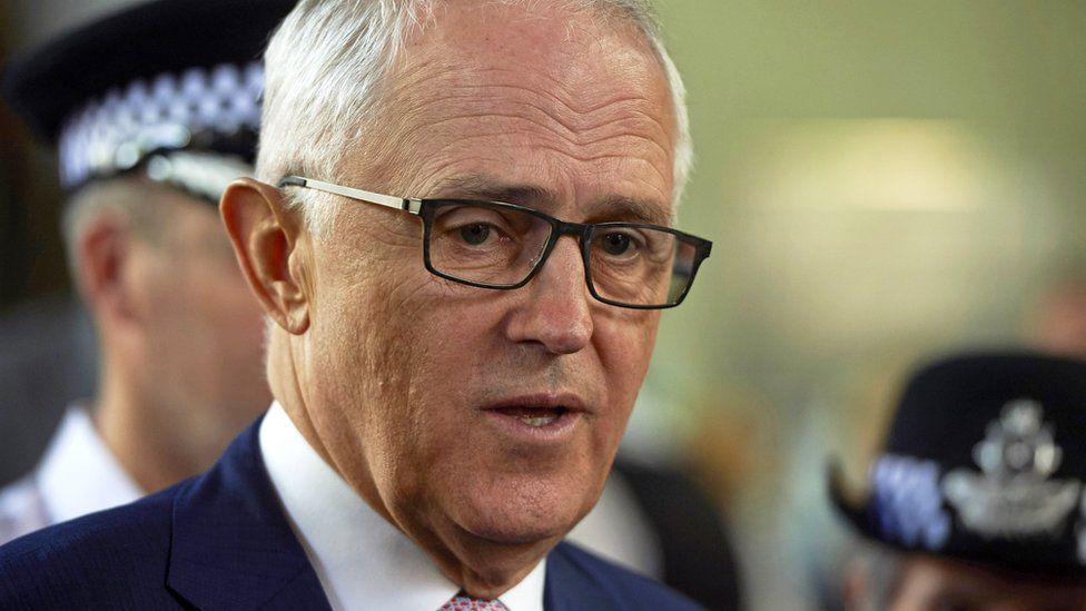 Image shows the Australian Prime Minister Malcolm Turnbull