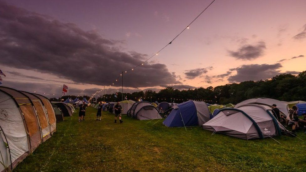 A fig   of tents installed successful  the campsite area