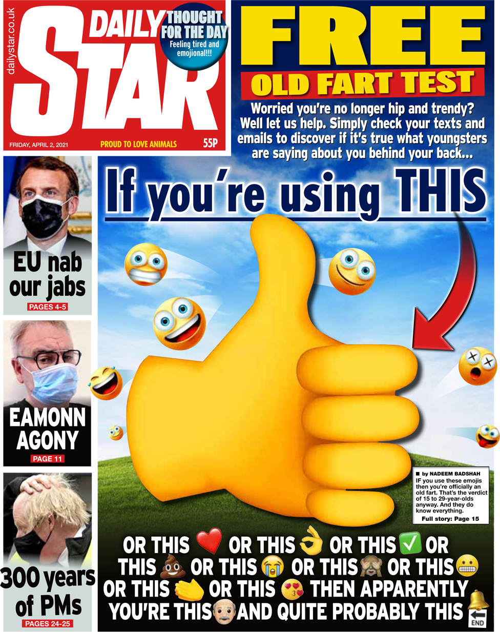 The Daily Star front page 2 April 2021