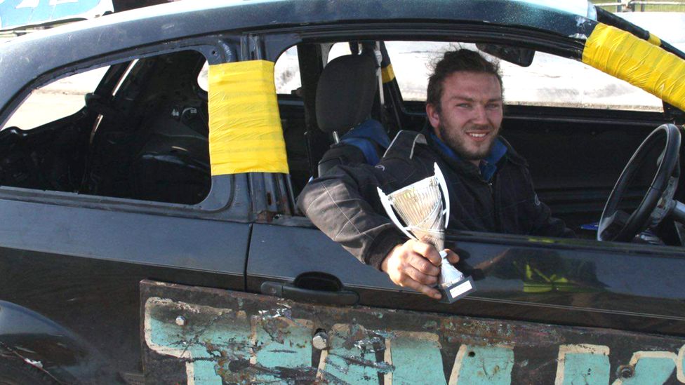 Danny Ewin in a racing car