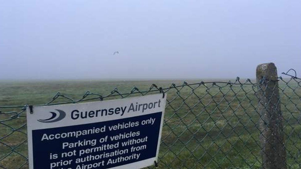 A foggy day at Guernsey Airport