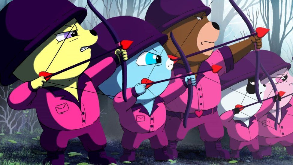 A still from the animated film Unicorn Wars
