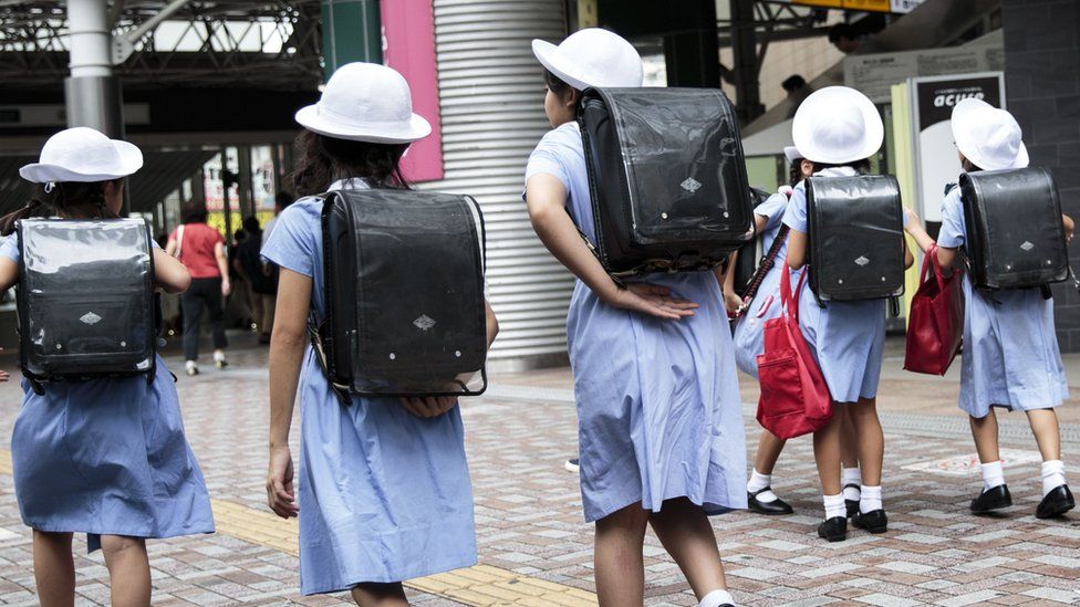 Japanese schoolgirls. File photo