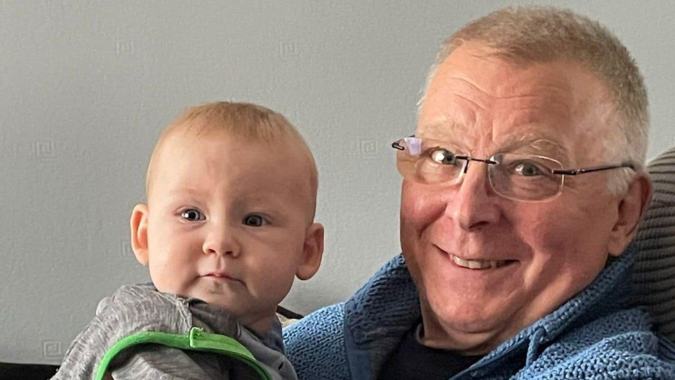 Stephen Sweetlove with his grandson