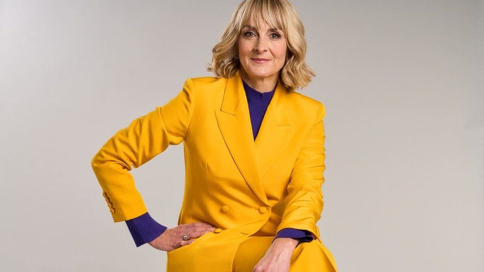 Louise Minchin in a bright yellow suit