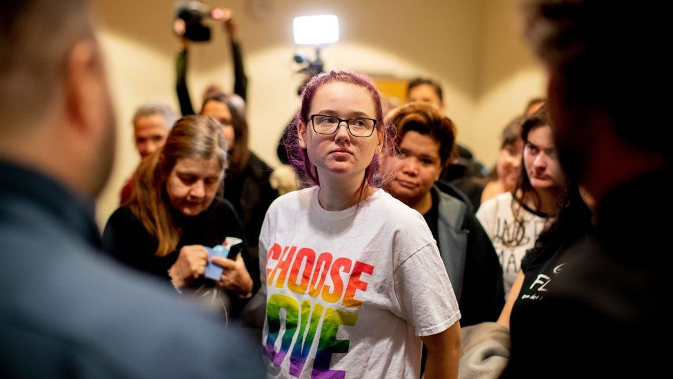 Swedish activist Elin Ersson pictured at her trial in the district court in Gothenburg, Sweden