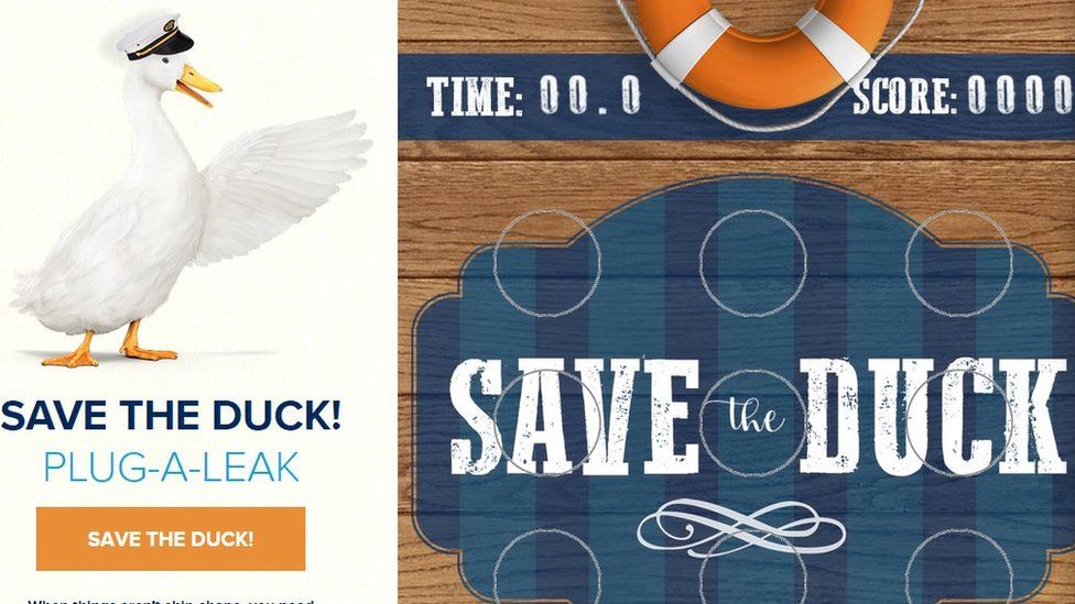 Save the Duck webpage