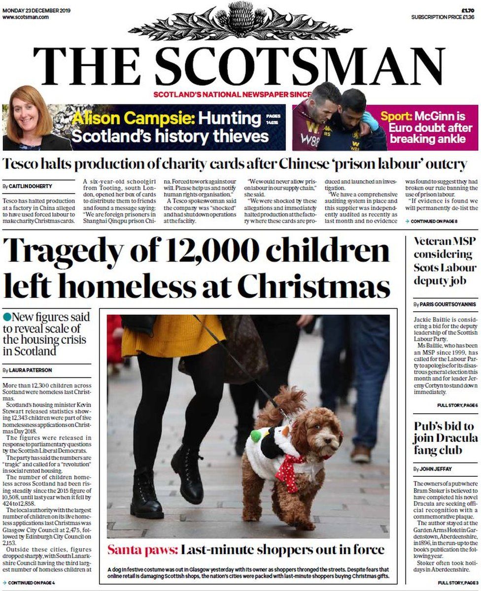 Scotsman front page