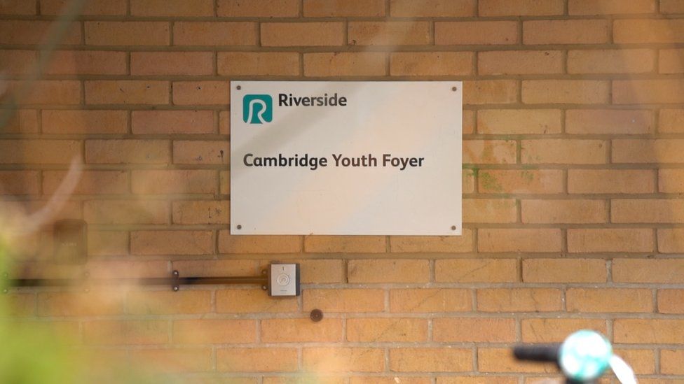 The sign at The Cambridge Youth Foyer