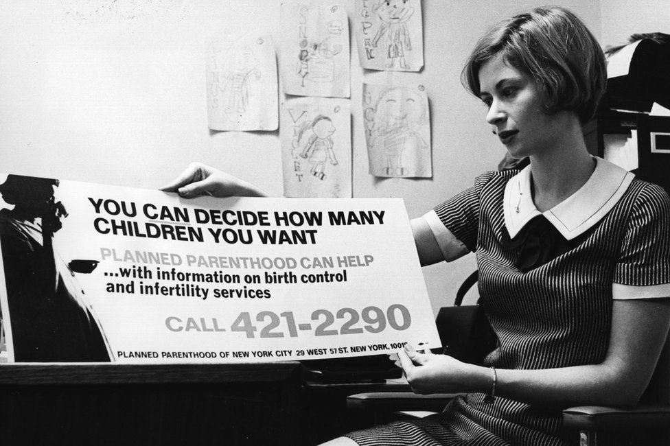 A Planned Parenthood advert for birth control which appeared on New York buses in 1967