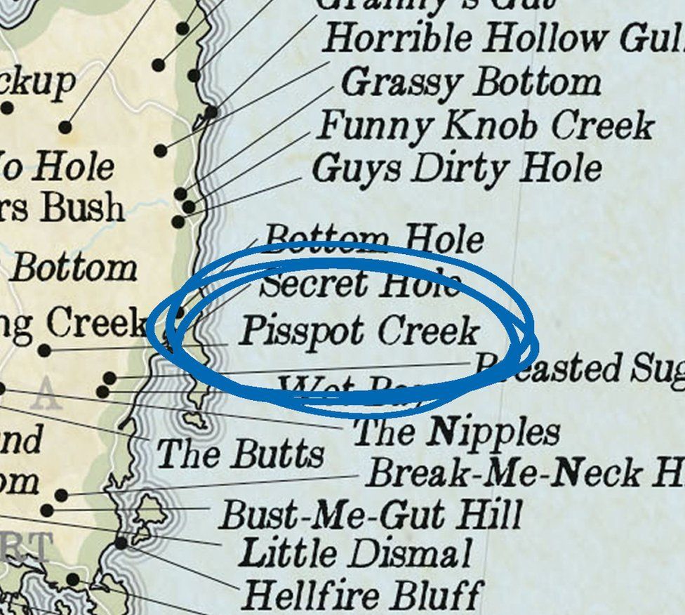 The humorously named Pisspot Creek in Tasmania