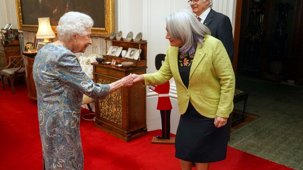 Canada's Governor General Mary Simon meets Queen Elizabeth II