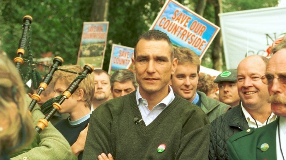 Actor Vinnie Jones attends the Countryside Alliance Liberty & Livelihood march in September 2002
