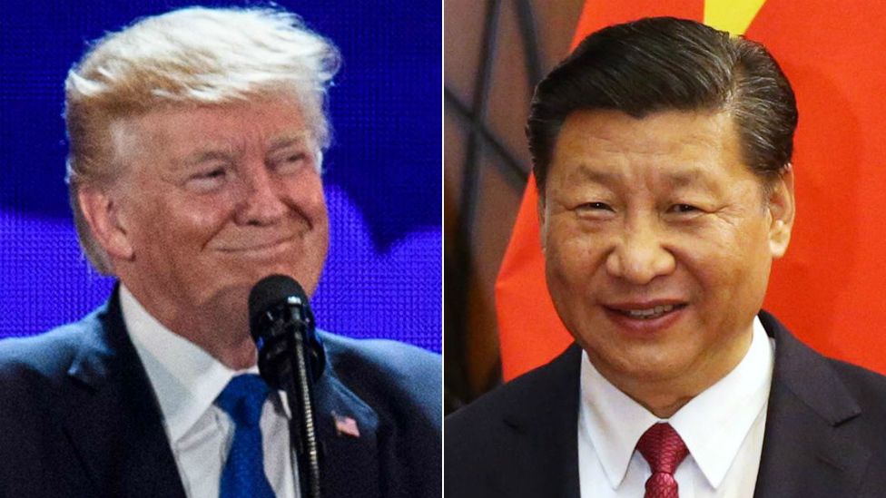 Composite image of Donald Trump and Xi Jonping
