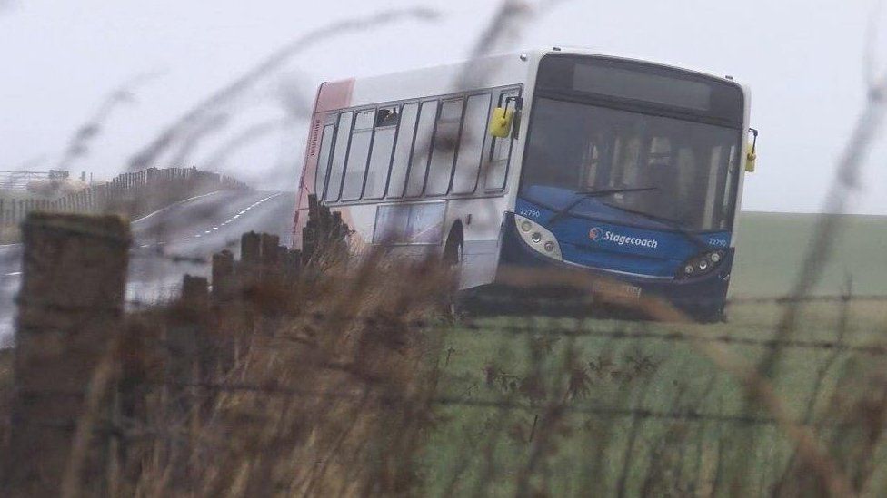 Bus off road in Orkney