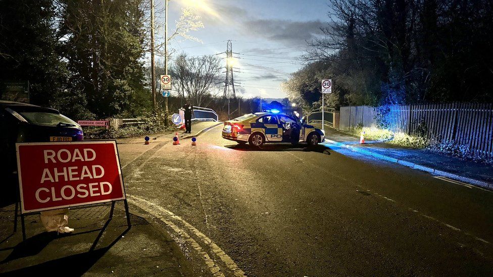 Police near Aylestone Road