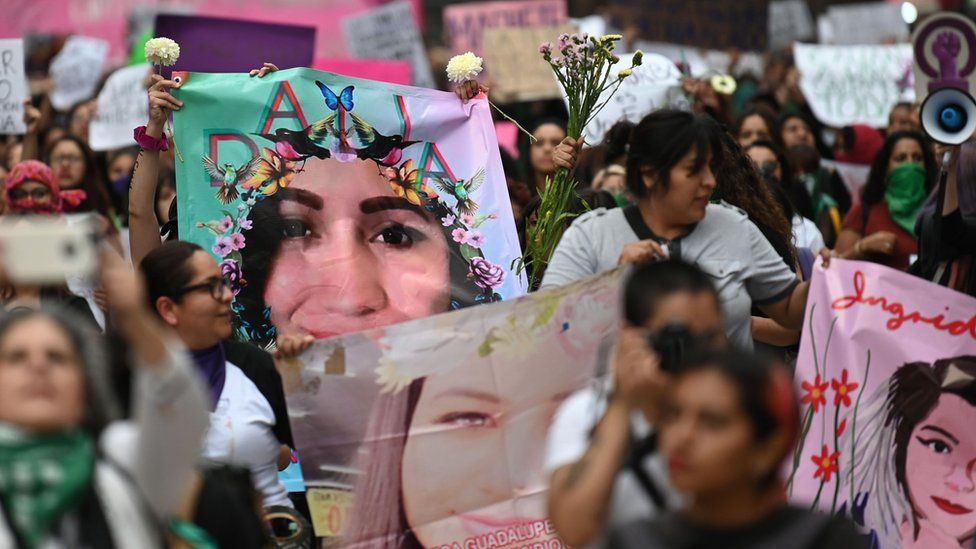 Women march in Mexico City to protest gender violence