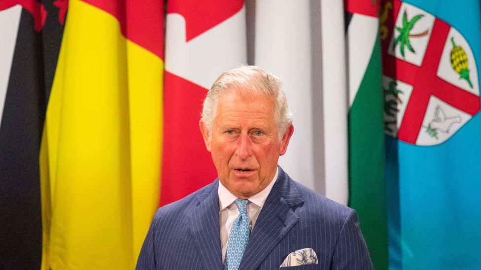 King Charles addresses a Commonwealth Heads of Government meeting in 2018, when he was Prince of Wales