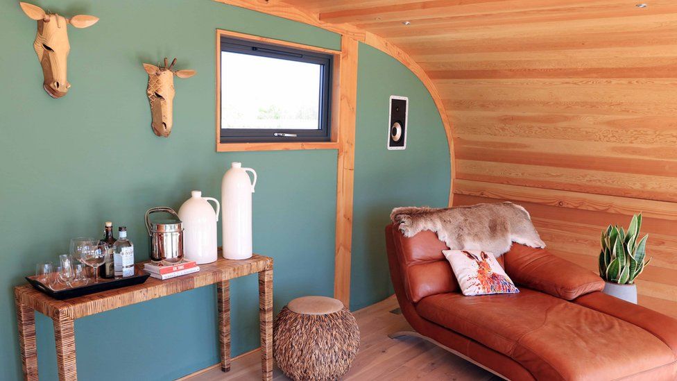 The shed comes with a luxury interior