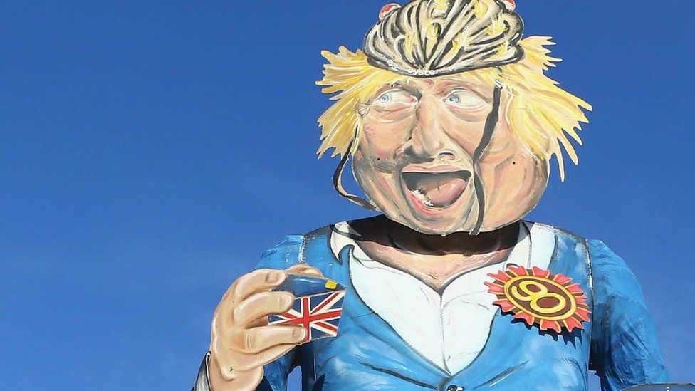 Boris Johnson effigy