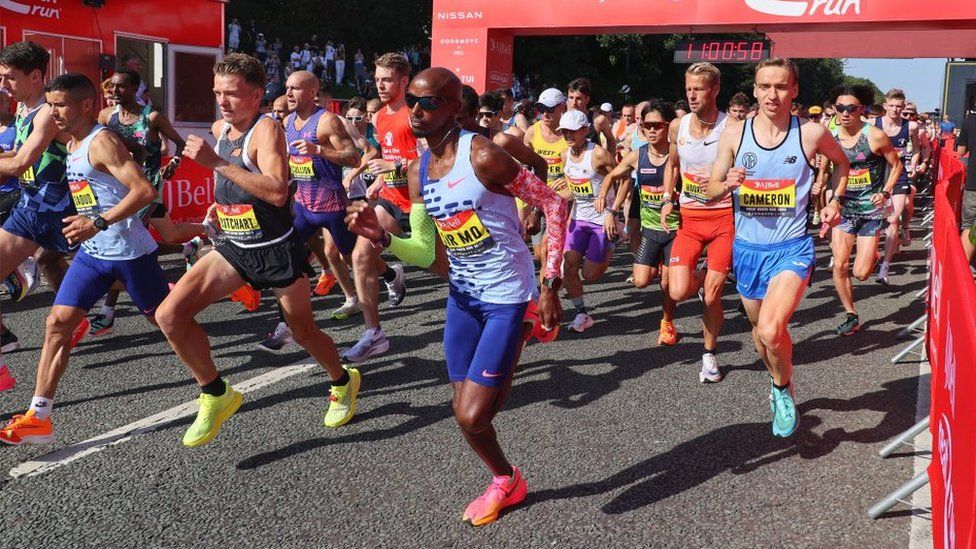 Sir Mo Farah among Great North Run runners 2023