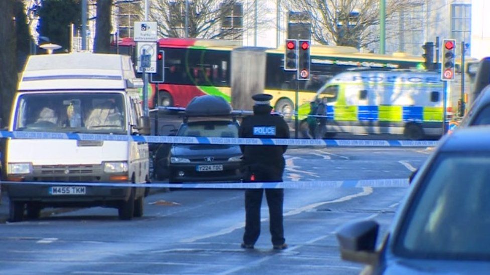 Sussex Police at the scene