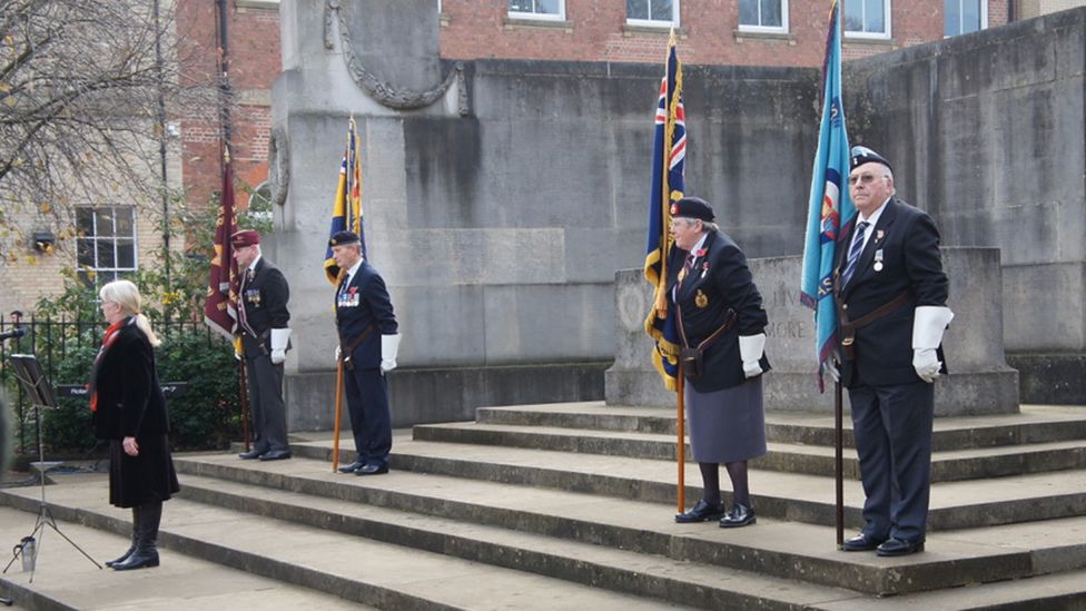 Ceremony at memorial