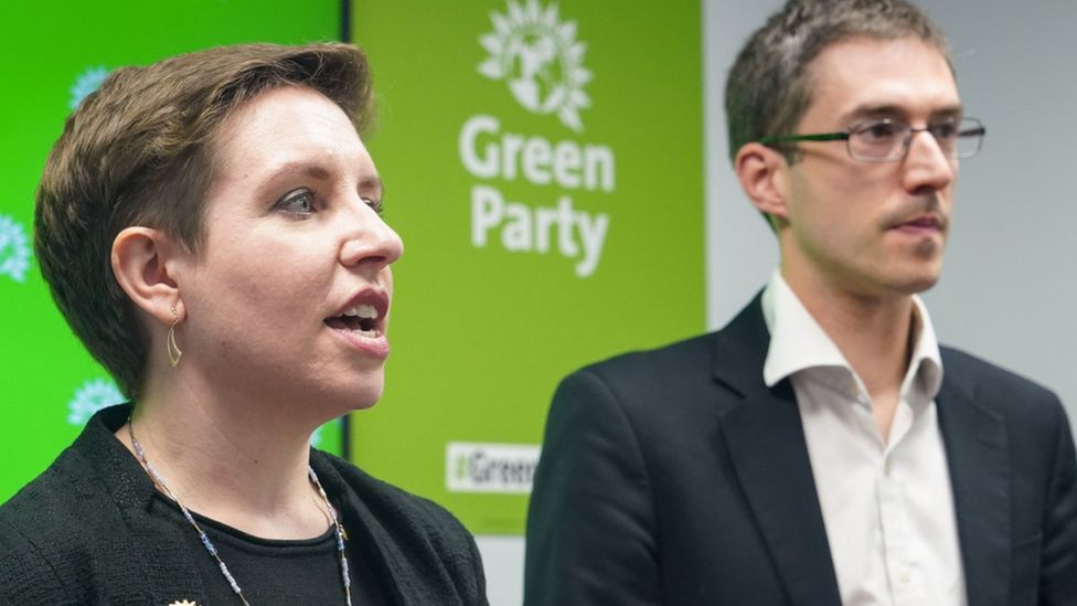 Green Party co-leaders Carla Denyer and Adrian Ramsay.